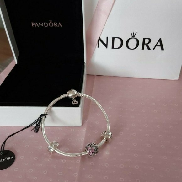 Authentic Pandora Limited Edt *RETIRED* Free Heart Bracelet Gift Set  19cm/7.5 - Picture 7 of 11